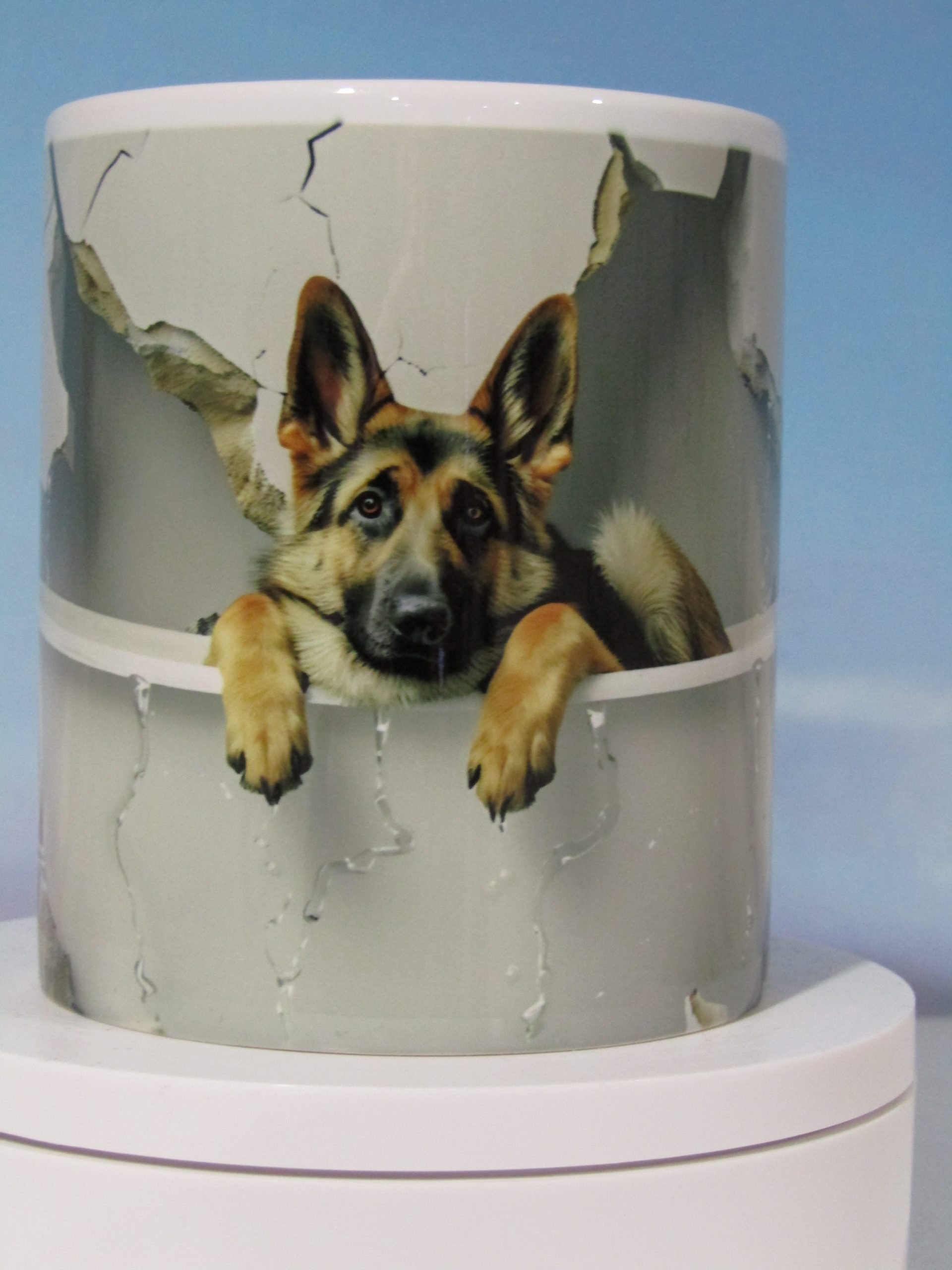 Mugs Chien Berger Allemand dans baignoire CBAB_2025_01