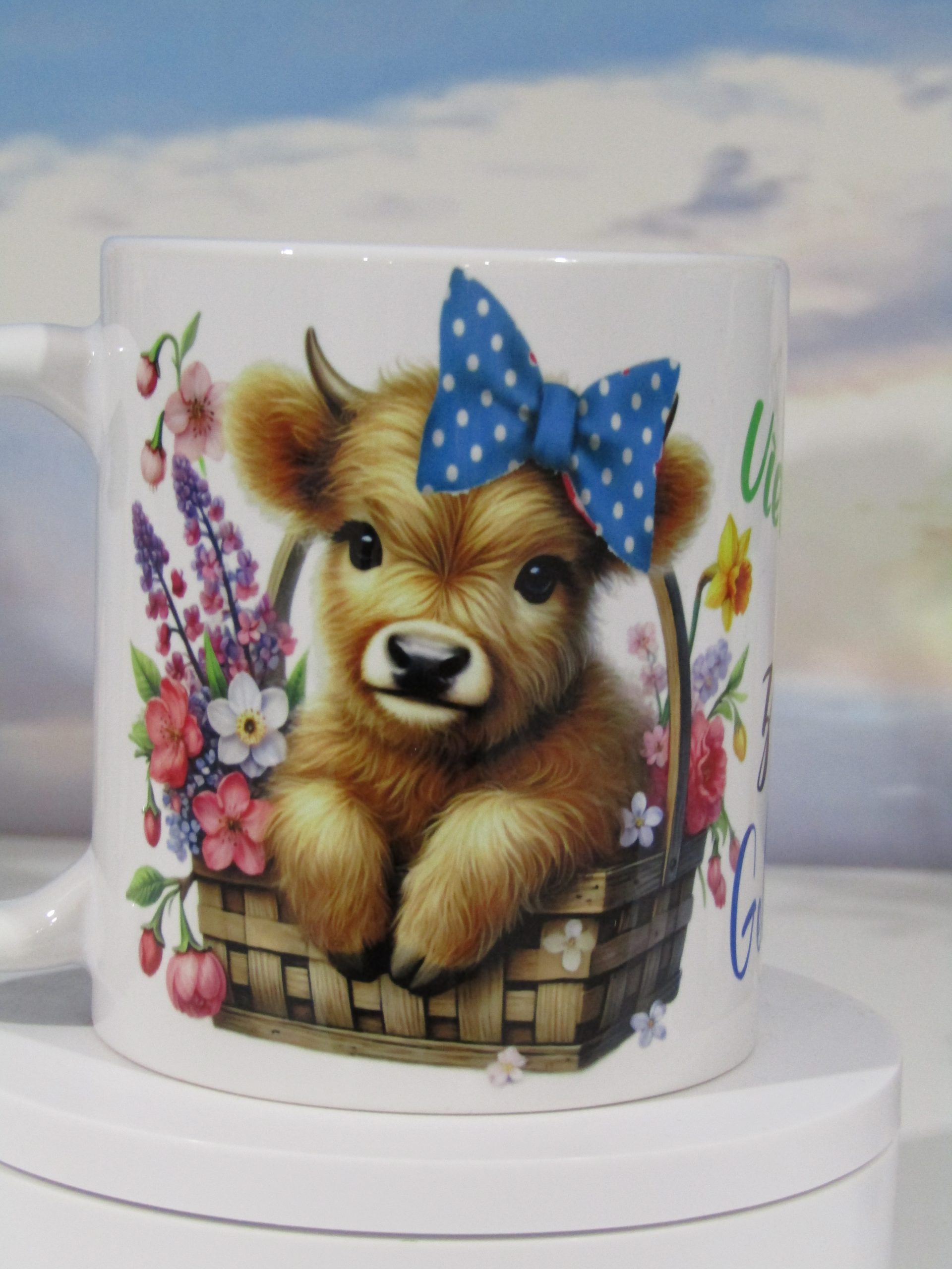 Mugs Anniversaire, Vachette, panier, souhait en Alsacien AAVPB_2025_01