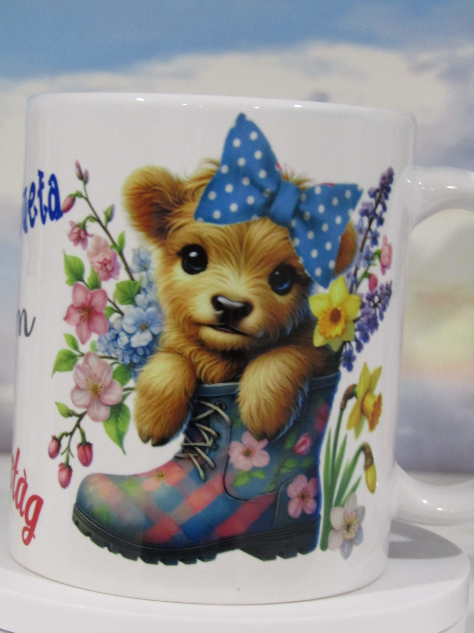 Mugs Anniversaire, Vachette, bottes, souhait en Alsacien AAVBB_2025_01